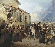 Creator:Adolf Charlemagne. Field Marshal Alexander Suvorov at the top of the St. Gotthard September 13 oil on canvas